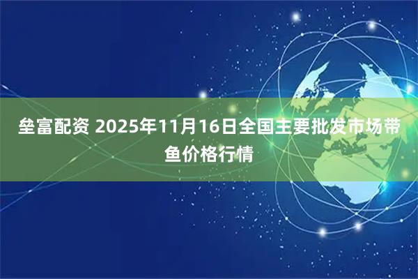 垒富配资 2025年11月16日全国主要批发市场带鱼价格行情