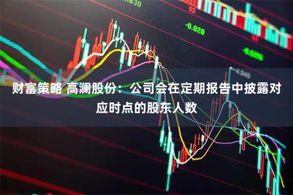 财富策略 高澜股份：公司会在定期报告中披露对应时点的股东人数